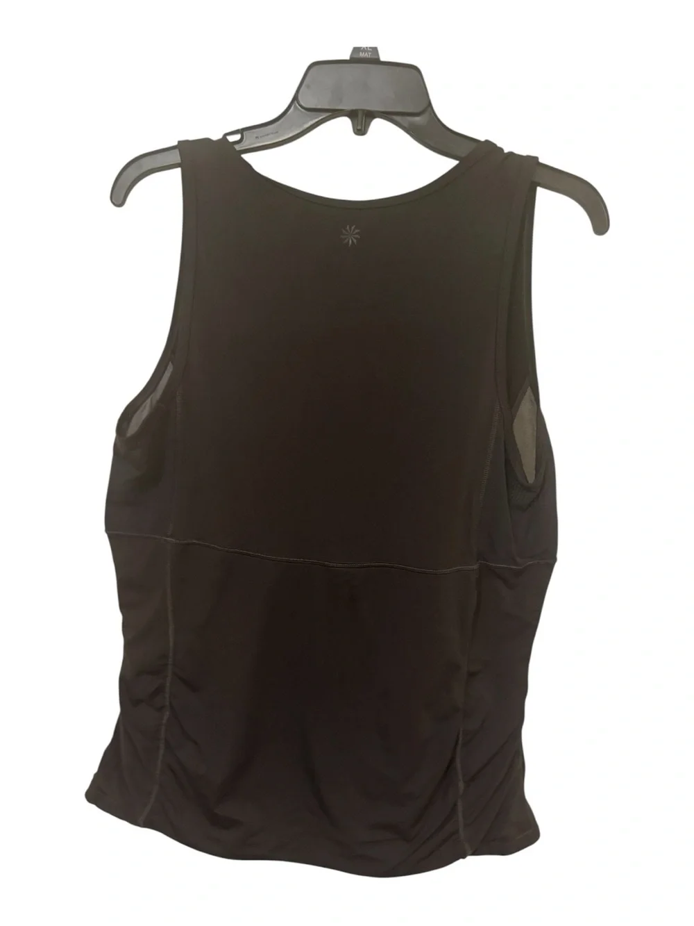 Athleta Stealth Sculptek Compression Tank Top XL Black Mesh Workout
